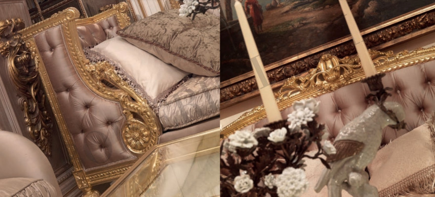 Sofa Dreisitzer Couch Polster Möbel Chesterfield Barock Rokoko Antik Stil Neu