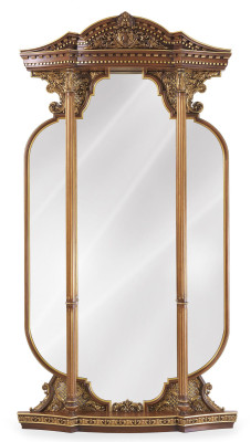 Wandspiegel Spiegel Schnitzerei Italienische Einrichtung Möbel 125x224cm Neu