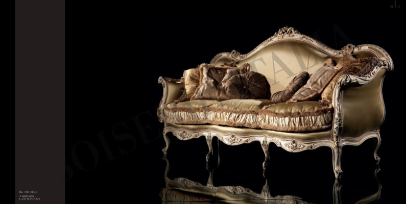 Sofa 3 Sitzer Wohnzimmer Couch Möbel Holz Senator Polstermöbel Sofa Möbel Stuhl