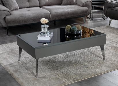 Couchtisch Wohnzimmer Holz Luxus Möbel Moderne Farbe Grau neu