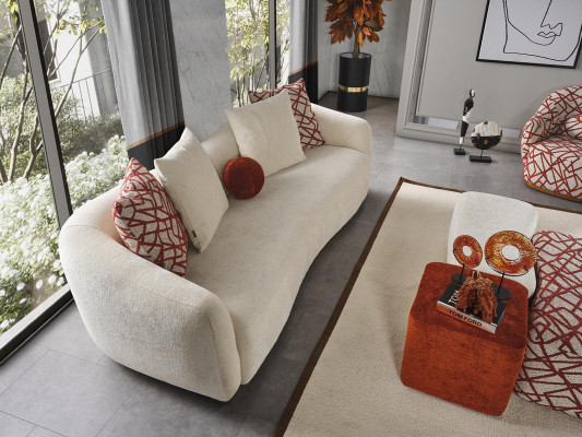 Sofagarnitur 41 Sitzer 3x Hockere 5tlg Design Wohnzimmer Komplett Set