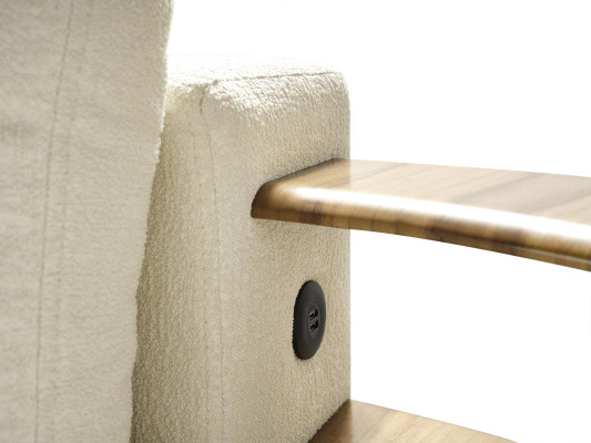 Ecksofa L-Form Wohnzimmer Stil Modern Polster Holz Textil Eckgarnitur