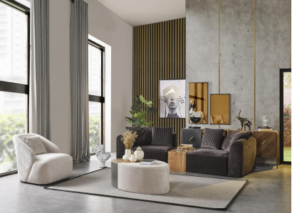 Set Sofagarnitur 41 Sitz Couchtisch Komplett Wohnlandschaft 3tlg Möbel