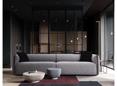 Sofas Sitz Stoff Design Dreisitzer Luxus Sofa 4 Sitzer Couch Möbel Neu