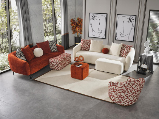 Sessel Design Luxus Couch Polster Wohnzimmer Holz mit Textil Einsitzer