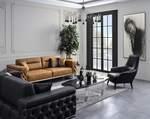 Wohnzimmer Ohrensessel Sessel Design Schwarzer Club Lounge Praxis