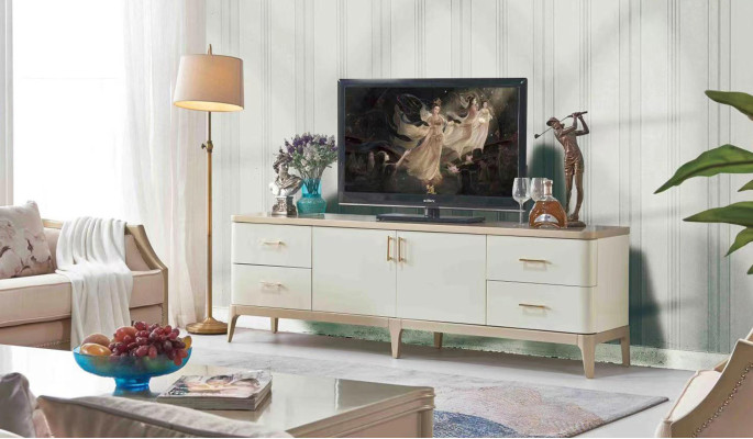 tv Schrank Lowboard Möbel Schränke Wohnzimmer Sideboard Weiß Kommode Sideboards