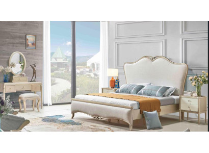 Bett Polster Design Luxus Doppel Betten Weiß 180x200cm Schlafzimmer Möbel Neu