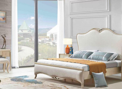 Bett Polster Design Luxus Doppel Betten Weiß 180x200cm Schlafzimmer Möbel Neu