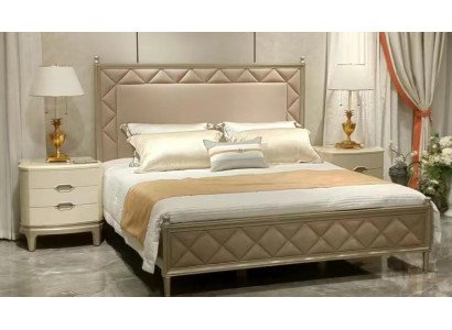 Schlafzimmer Bett Polster Design Möbel Luxus Doppel Beige Betten Leder