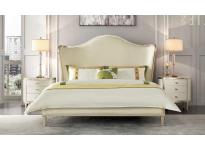 Modernes Schlafzimmer-Set mit Doppelbett und Nachttischen