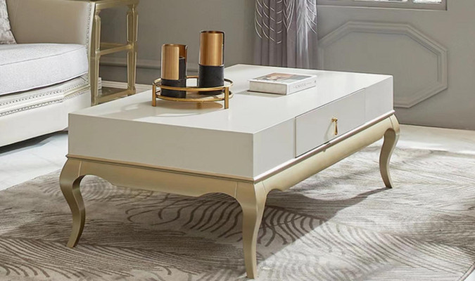 Couchtisch Tisch Beistelltisch Wohnzimmertisch Holz Weiß Holztisch