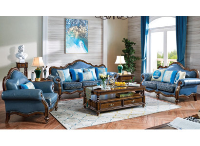 Ledersofa Sofagarnitur 3+2+1 Sitzer Set Garnitur Couch Sofa Couchen