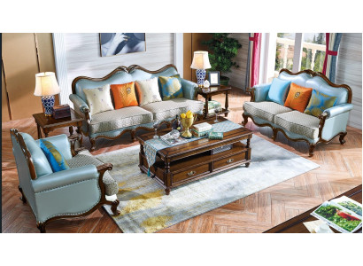 Ledersofa Sofagarnitur 3+2+1 Sitzer Set Garnitur Couch Designersofa