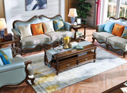 Ledersofa Sofagarnitur 3+2+1 Sitzer Set Garnitur Couch Designersofa