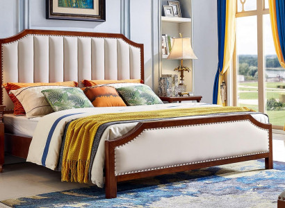 Luxus Schlafzimmer Bett Doppelbett Holz Bettrahmen Möbel Design Betten