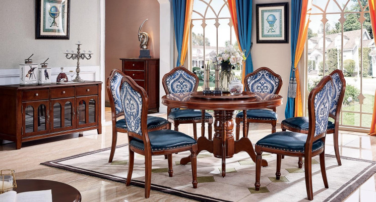 Komplett Set Esszimmer Gruppe Holz Stühle Essgarnitur Luxus Möbel 6