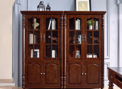 Bücherregal Vitrinen Schrank Regal Holz Schrank Bücherschrank Möbel 2tlg