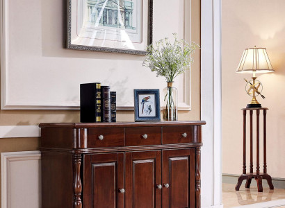 Kommode Braun Anrichte Sideboard Massiv Holz Schrank Möbel Design