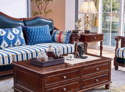 Klassischer Couchtisch Tisch Wohnzimmer Holz Couchtische Mit Schubladen