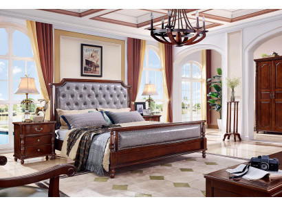 Luxus Schlafzimmer Bett Doppelbett Holz Polster Betten Bettrahmen Neu