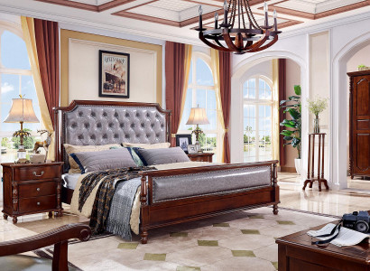 Luxus Schlafzimmer Bett Doppelbett Holz Polster Betten Bettrahmen Neu