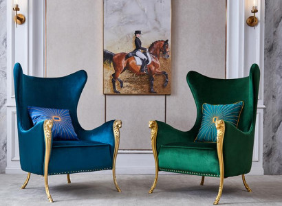 Luxus Sessel Couch Einsitzer Möbel Hotel Empfang Einrichtung Kanzlei