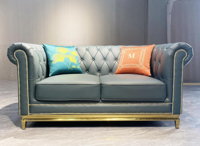 Chesterfield Zweisitzer Couch Design Möbel Einrichtung Klassische Sofas