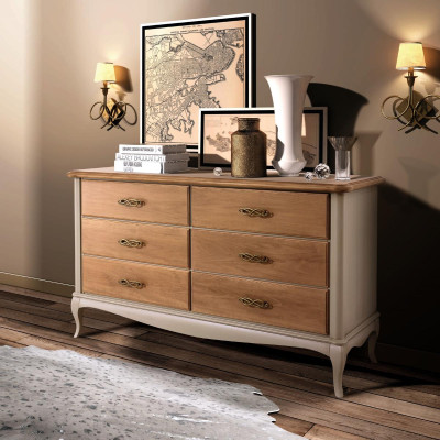 Wohnzimmer Kommode Kommoden Schubladen Holz Diener Fall Kabinett Massiv Neu