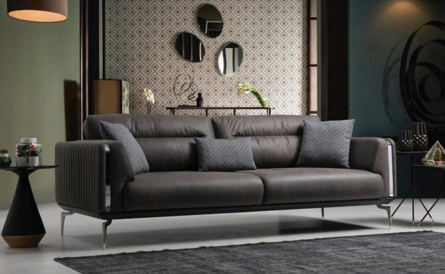 Luxus Sofagarnitur Sofa Garnitur Sofas 3+1 Sitzer Sessel Modern Polyester Neu