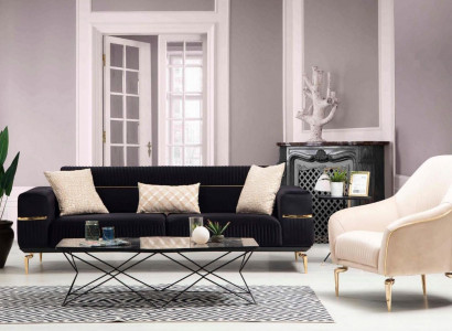 Sofagarnitur Sofa Garnitur Sofas 3+1 Sitz Sessel Möbel Polster Designer Couchen