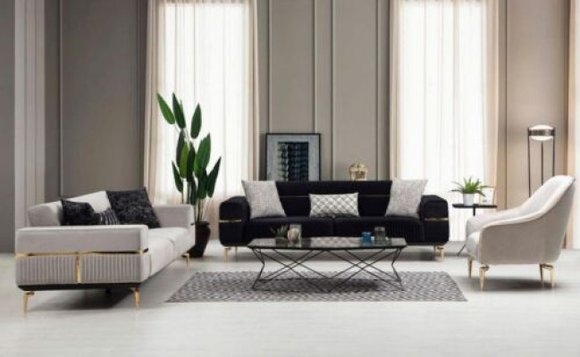 Luxus Sofa Dreisitzer Couch Polster Möbel xxl Sofas big couchen Samt Möbel Neu