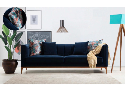 Dreisitzer Sofa 3 Sitzer Sofas Luxus Sitz Stoff Modern Stil Textil Couchen Möbel