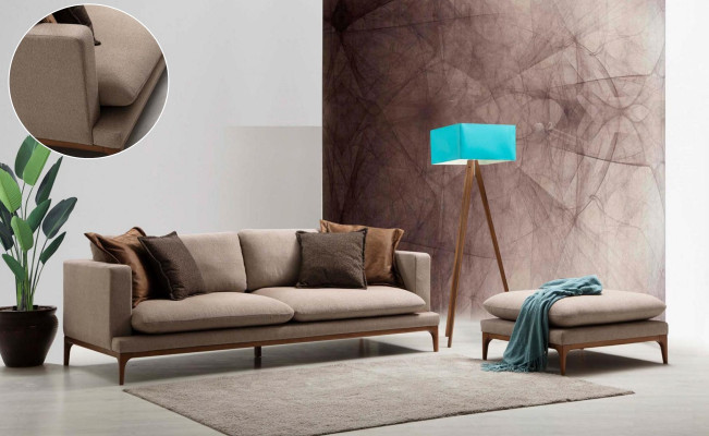 Zweisitzer Sofa 2 Sitzer Sofas Stoff Textil Wohnzimmer Polyester Modern Stil Neu