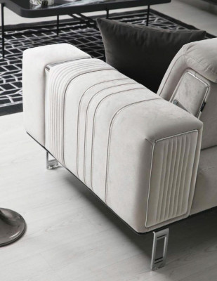 Sofagarnitur Sofa Luxus 3+1 Sitz Sofas Sessel Stoff Design Sitzpolster Möbel Neu