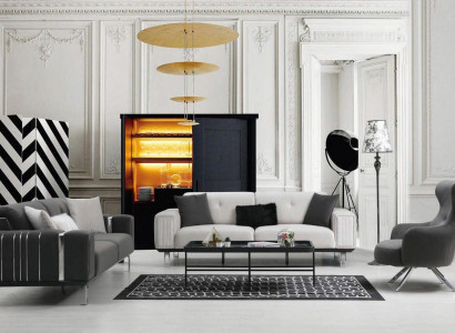 Sofagarnitur Sofa Luxus Couch Set 3+3+1 Sitz Sofas Sessel Stoff Design Möbel Neu