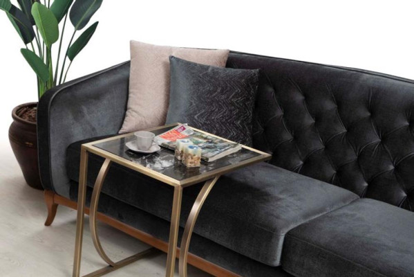 Viersitzer Sofa Luxus 4 Sitzer Sofas Gepolsterte Couch Stoff Sitzer Modern Sitz