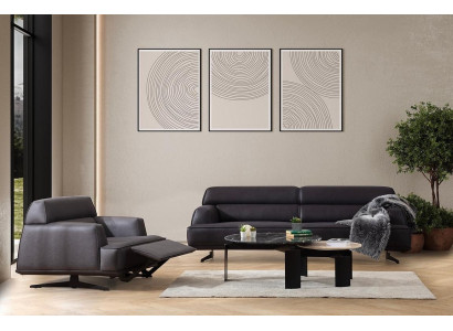 Luxus Sofagarnitur Sofa Garnitur Sofas 3 1 Sitzer Sessel Modern Leder Neu