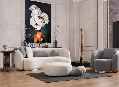 Modern Set Sofagarnitur 3 1 Sitzer Wohnzimmer Komplett Sofas Set Hocker