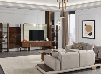 Stilvoll Wonzimmer Set Besteht aus Wohnwand Couchtisch und Beistelltisch