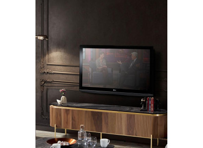 Stilvoll TV-Lowboard Braun Farbe Luxuriös Möbel für Wohnzimmer neu