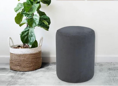 Grauer Hocker Wohnzimmer Textilpolsterung Erstklassige exklusive Möbel