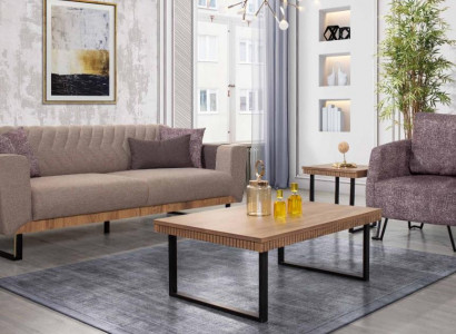  Stilvolle Wohnzimmer Sofagarnitur 3 Sitzer Polster Couchgarnitur 2tlg