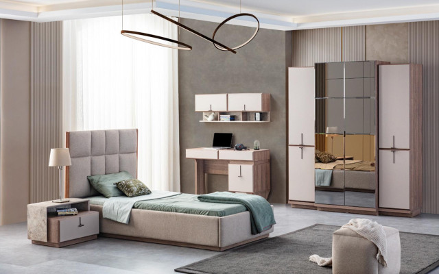  Moderne Kinderzimmer Möbel Designer Bett Schreibtisch Wandschrank Neu