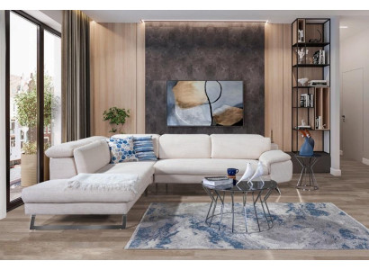  Weißes Eck-Polstersofa L-Form Sofas Wohnzimmer Moderne Wohnlandschaften