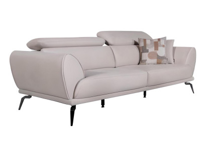  Weißer Wohnzimmer 3-Sitzer Designer Luxus Couch Moderne Sitzmöbel Neu