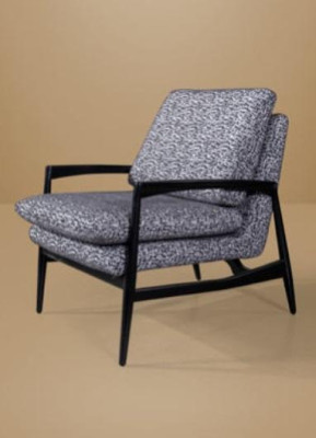  Grauer Textil Sessel Wohnzimmer Armlehnensessel Moderner Einsitzer Neu