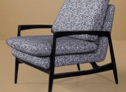  Grauer Textil Sessel Wohnzimmer Armlehnensessel Moderner Einsitzer Neu