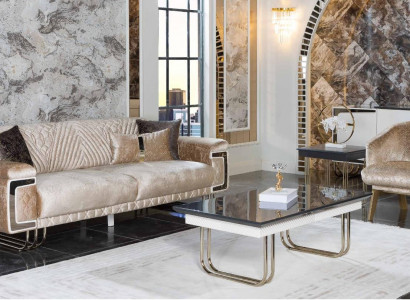 Wohnzimmer Moderne Couchgarnitur Dreisitzer Polster Sessel Couchtisch