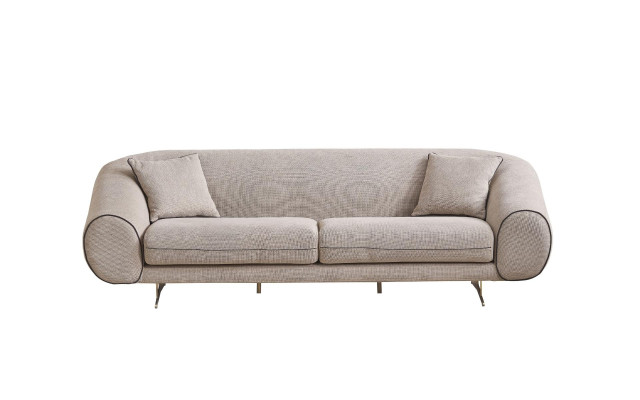 Designer Wohnzimmer Garnitur L-Form Sofa 3-Sitzer Sessel Polster Möbel